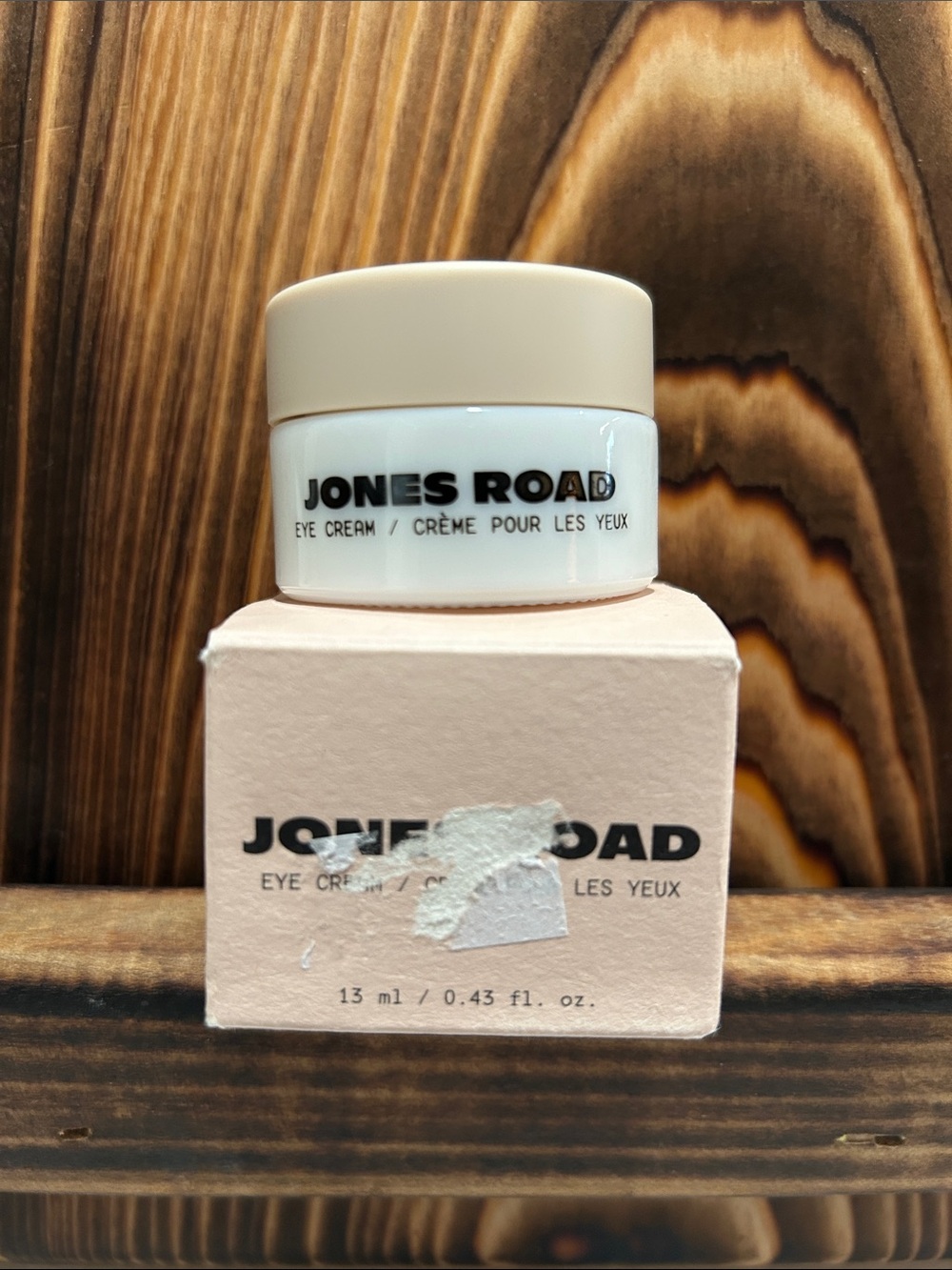Jones Road Eye Cream - Pale Pink and Cream Jar